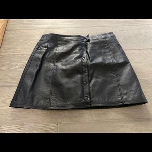 Faux leather skirt